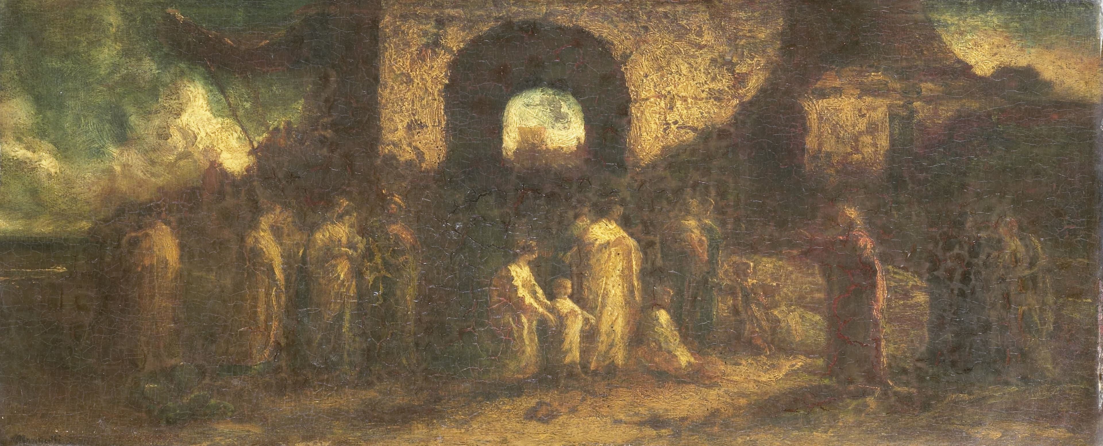 Christus zegent de kinderen — Adolphe Joseph Thomas Monticelli