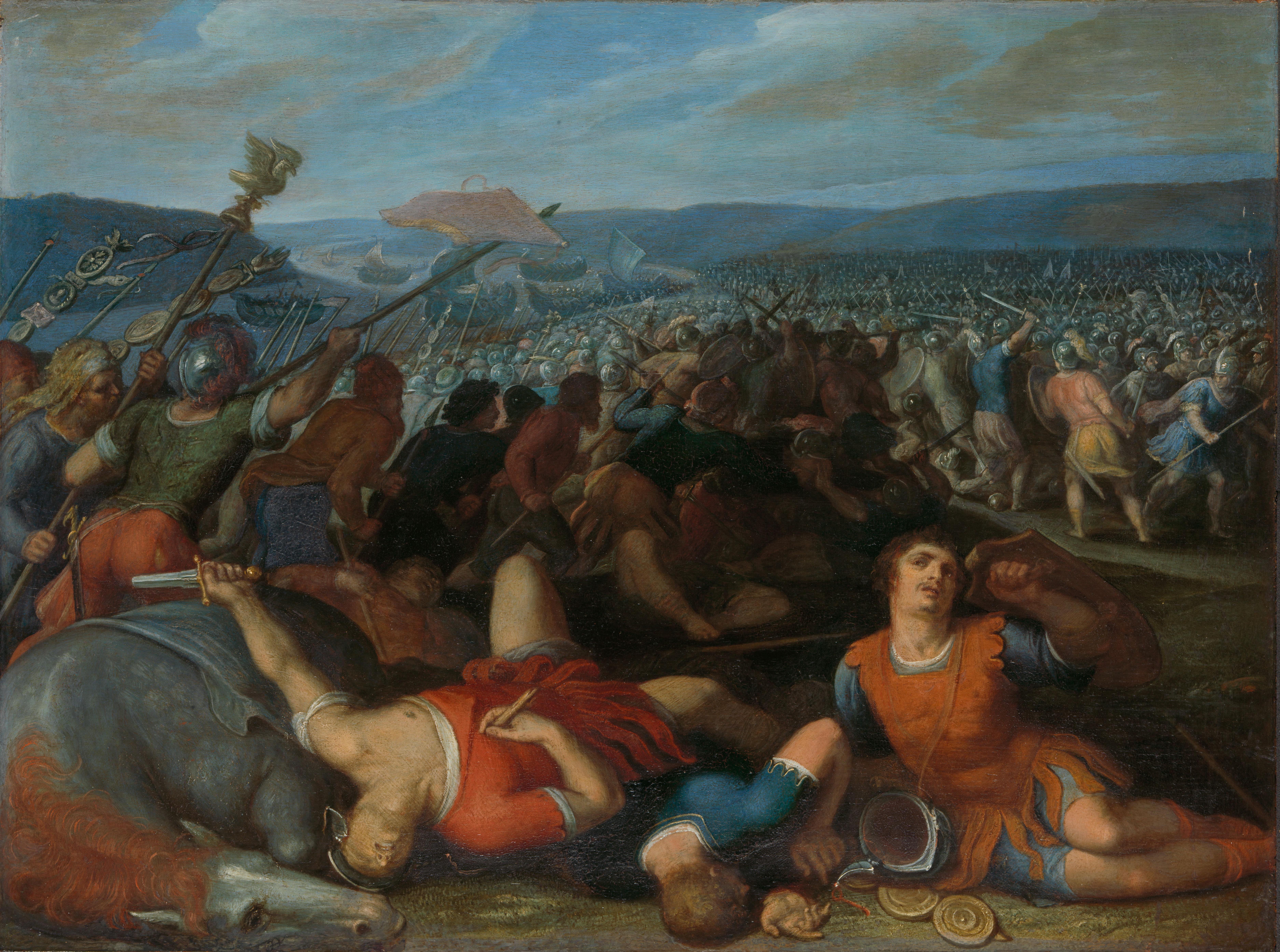 De Bataven verslaan de Romeinen bij de Rijn — Otto van Veen