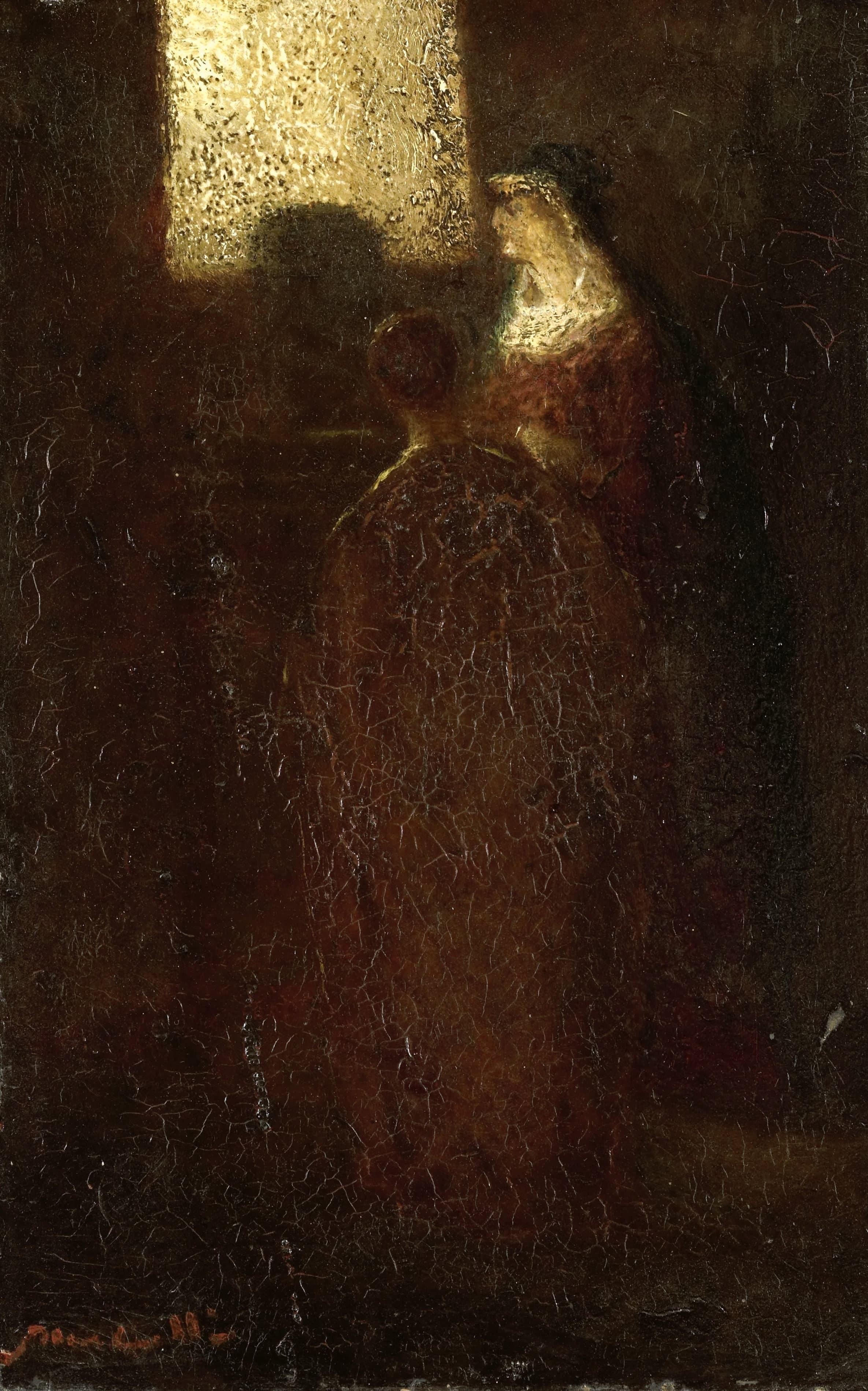 Aan het altaar — Adolphe Joseph Thomas Monticelli