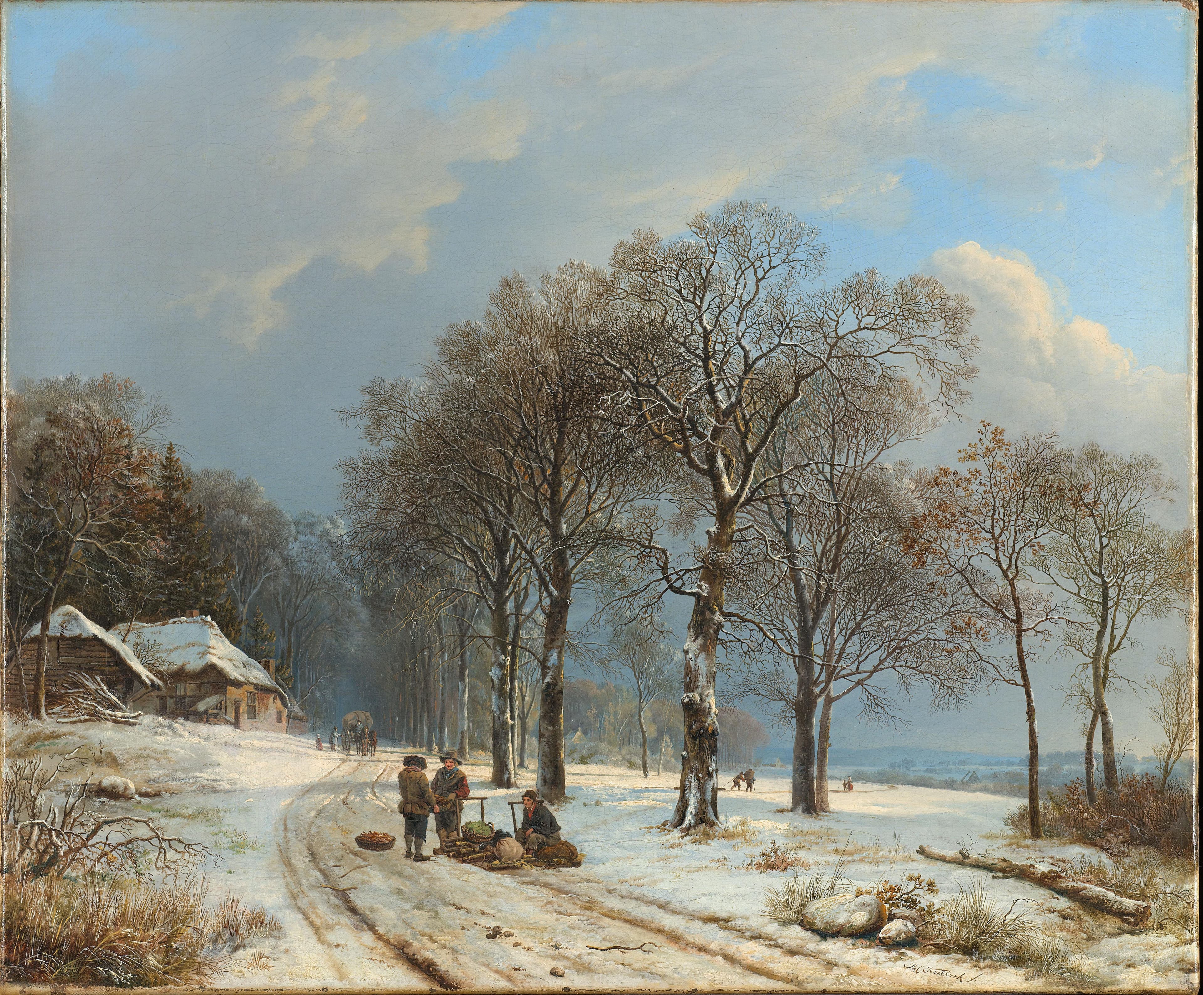 Winterlandschap — Barend Cornelis Koekkoek