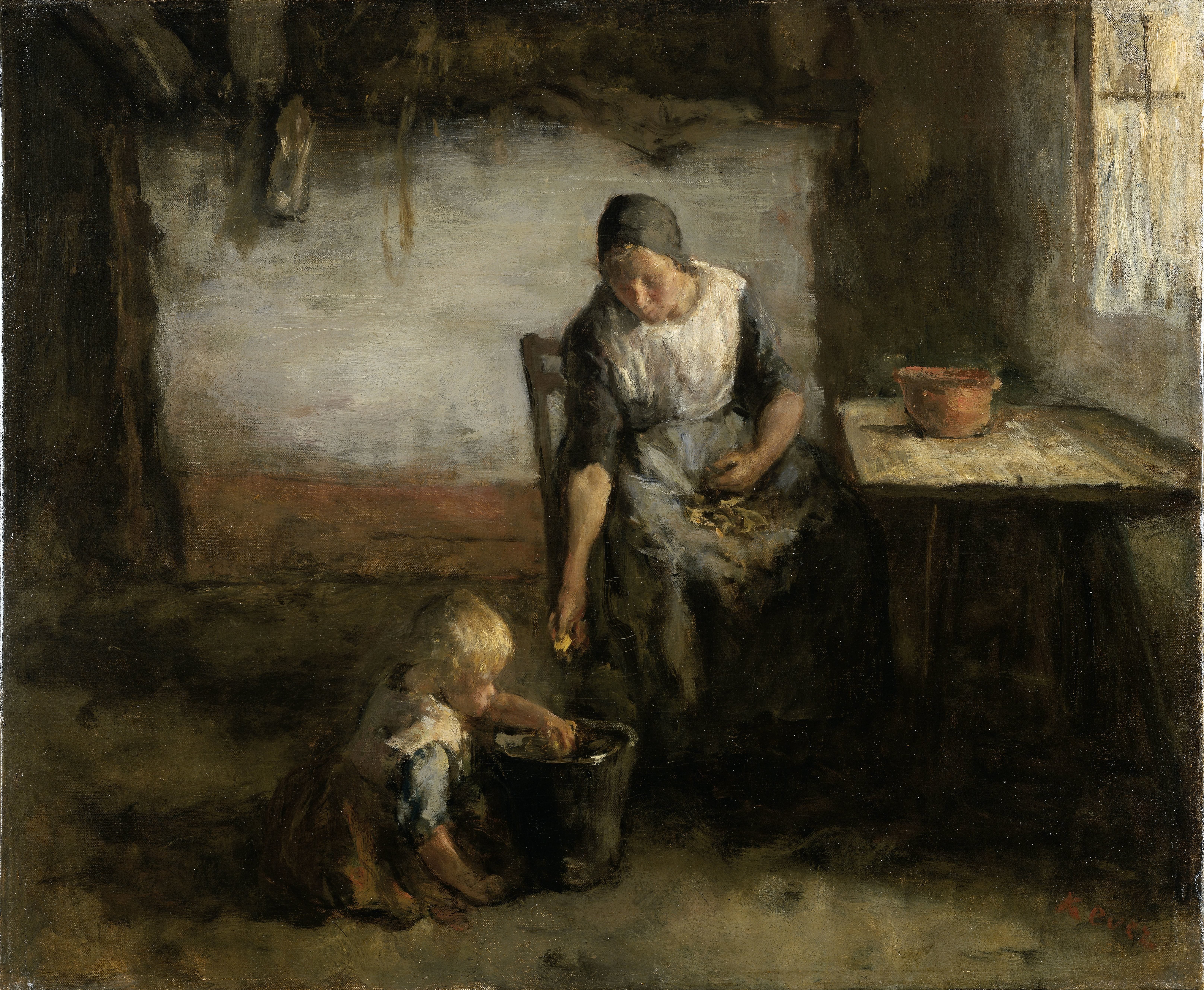 De aardappelschilster — Jacob Simon Hendrik Kever