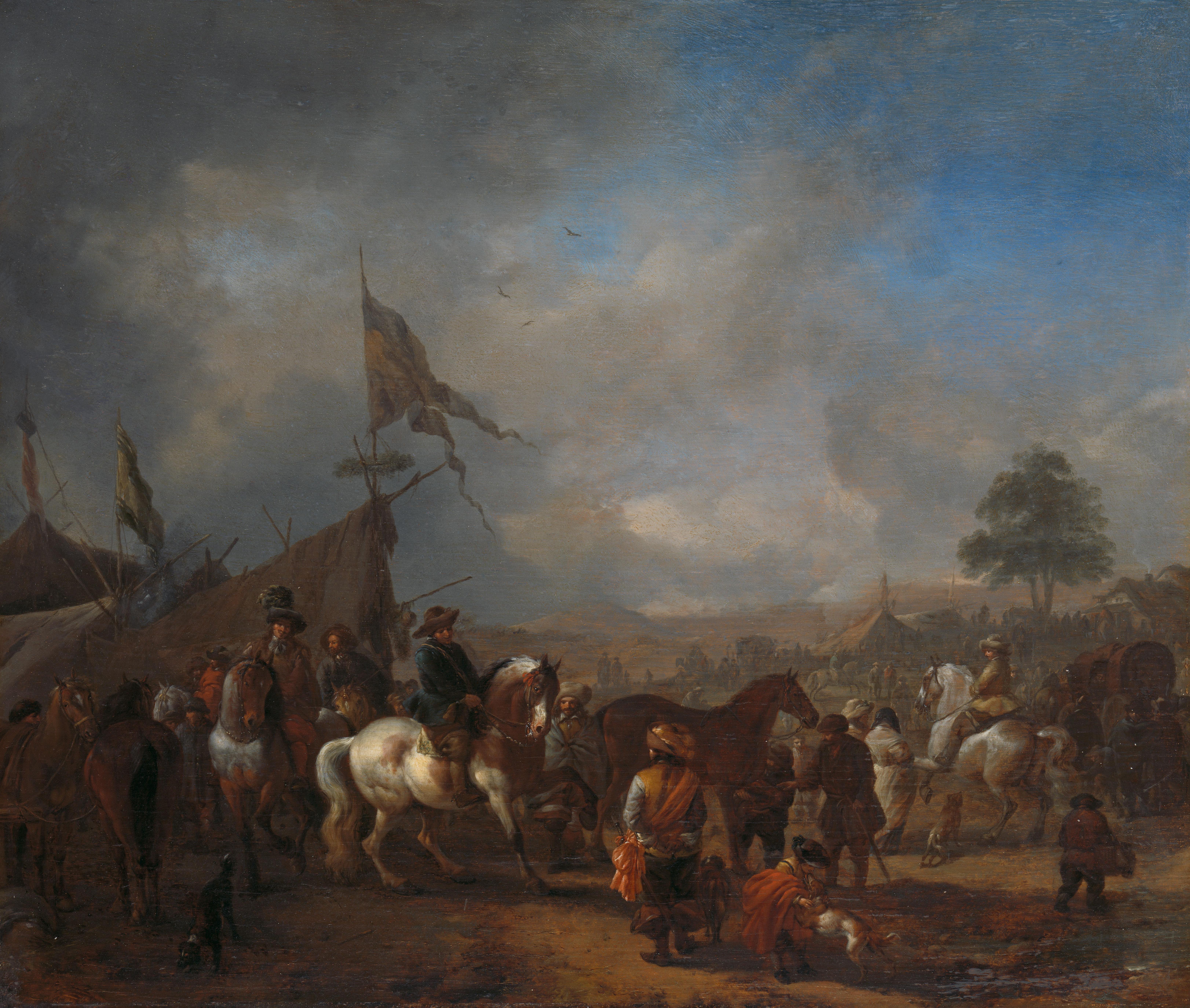 Een legerkamp — Philips Wouwerman