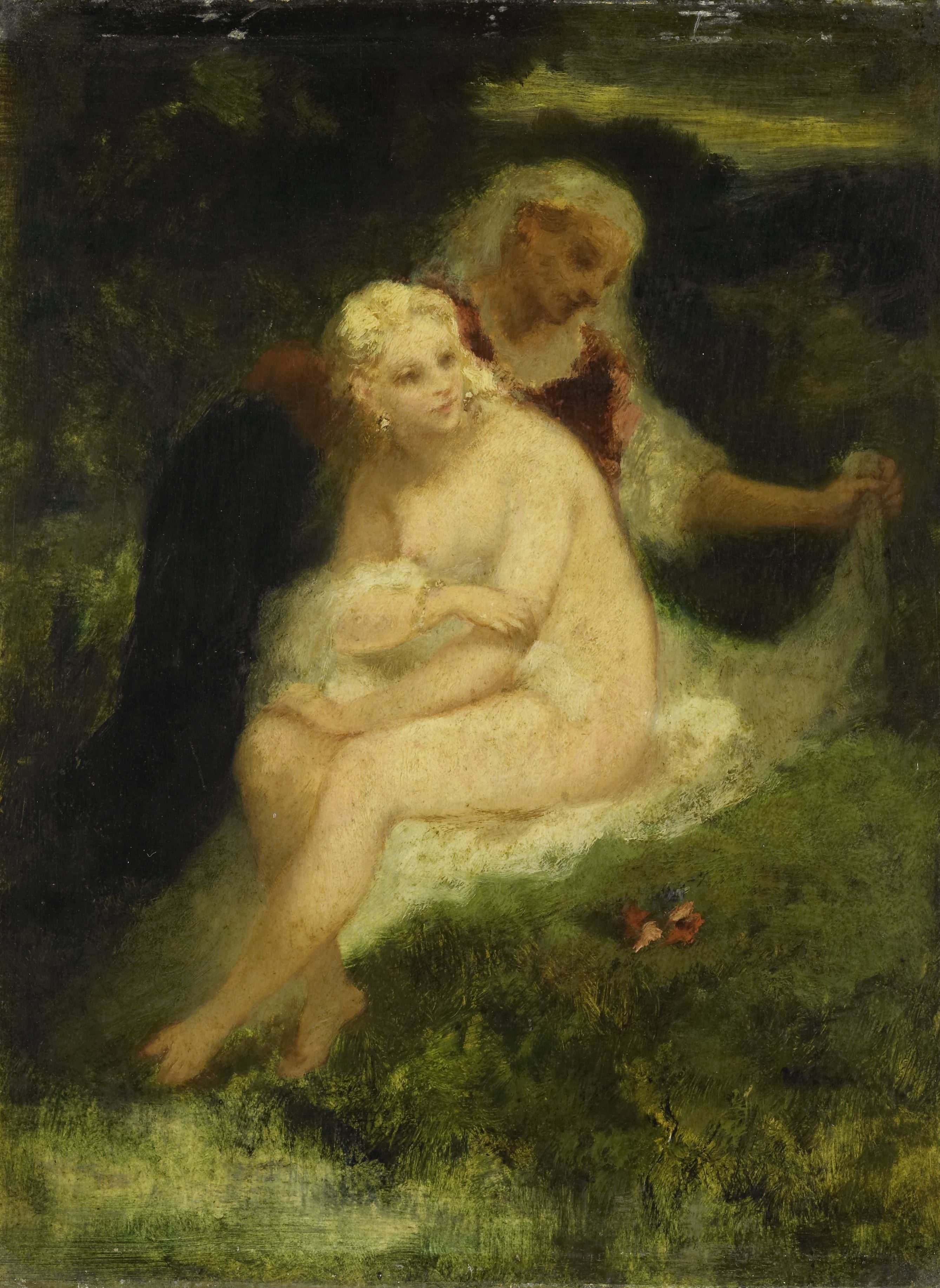 After the Bath — Narcisse Virgile Diaz de la Peña