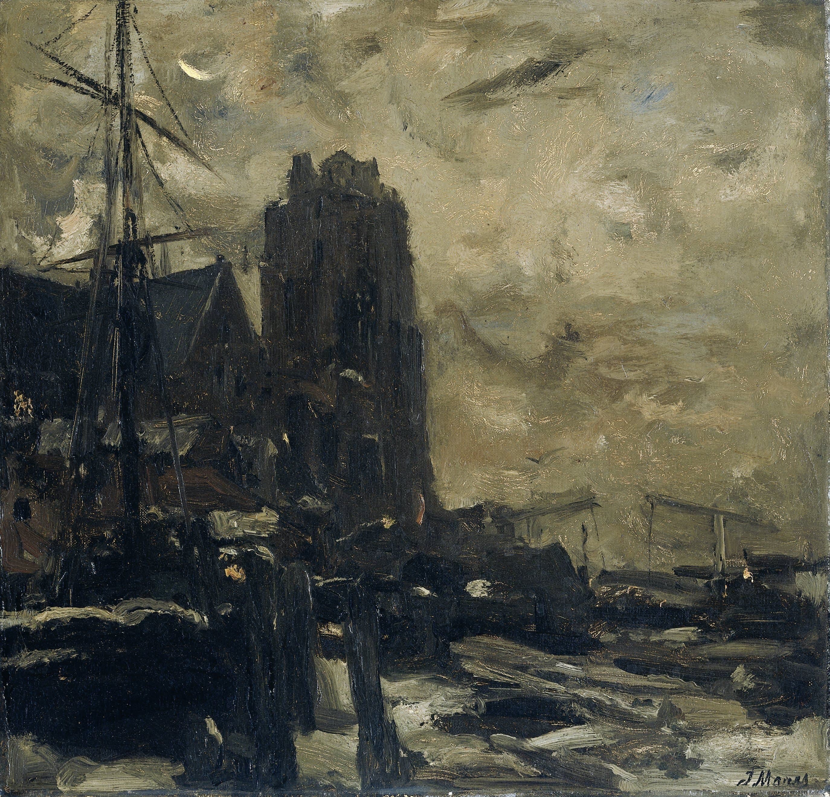Dordrecht bij avond — Jacob Maris