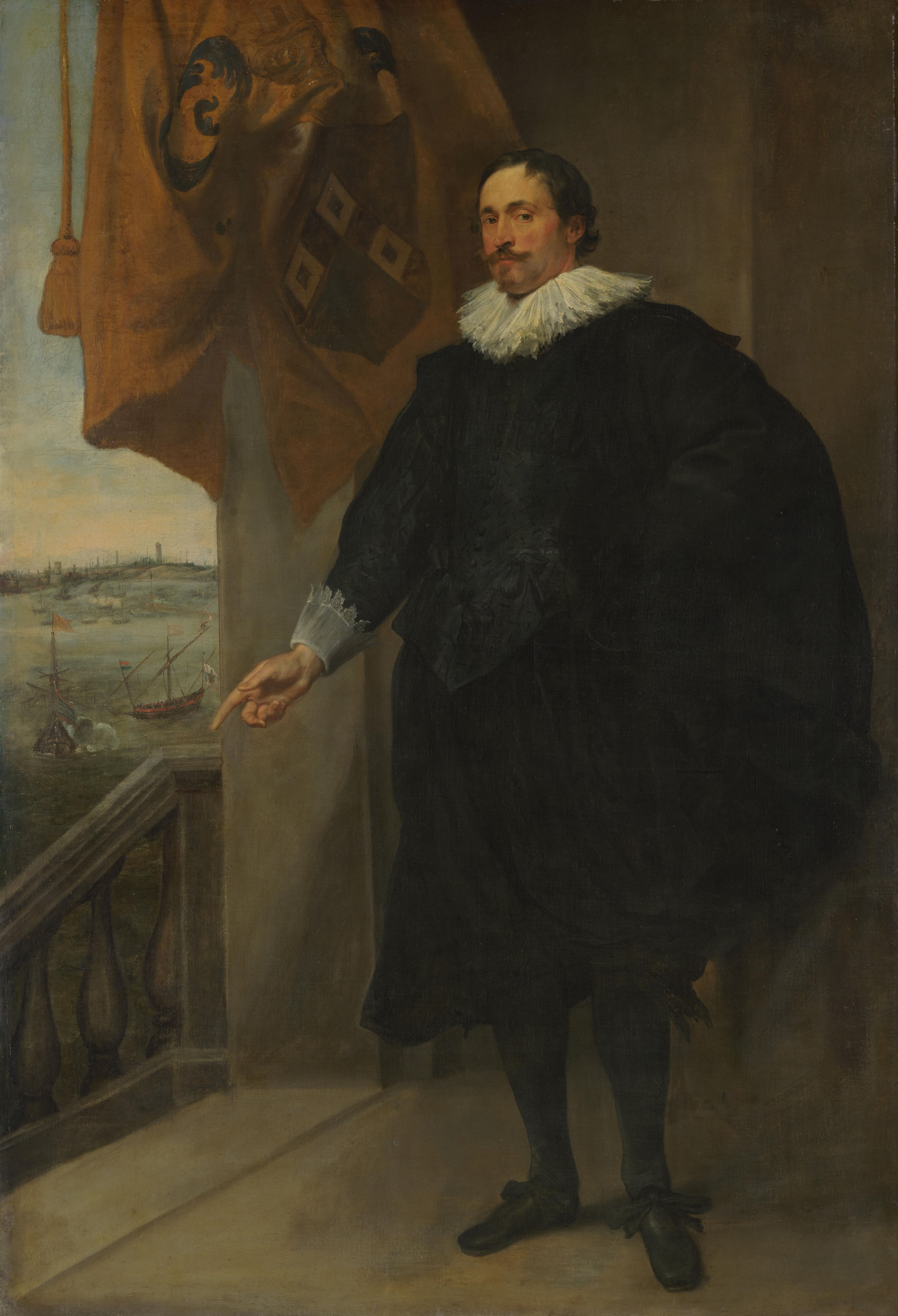 Portret van een edelman, mogelijk Nicolaes van der Borght — Anthony van Dyck
