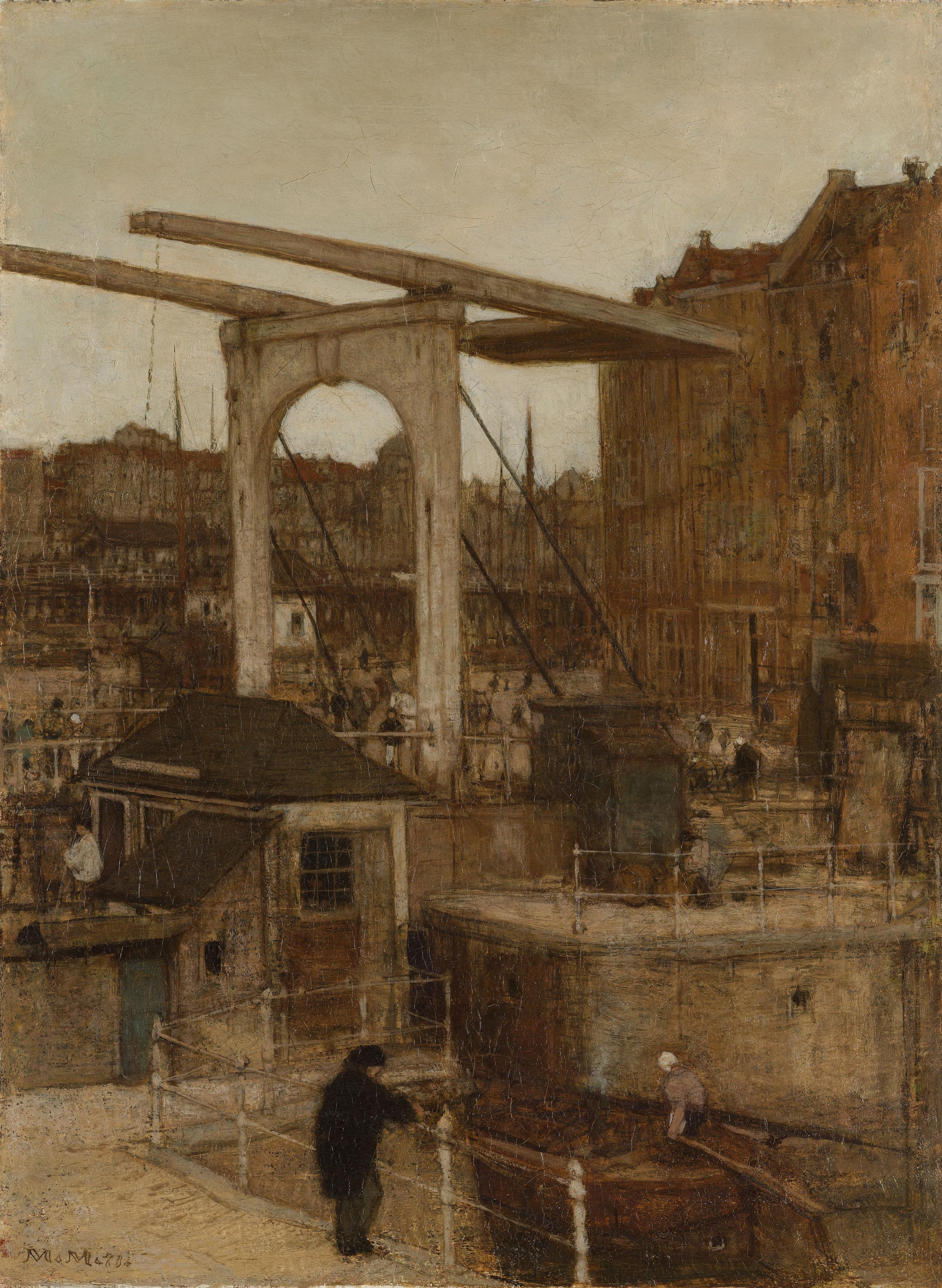 The Nieuwe Haarlemse Sluis on the Singel, known as ‘Souvenir d’Amsterdam’ — Matthijs Maris