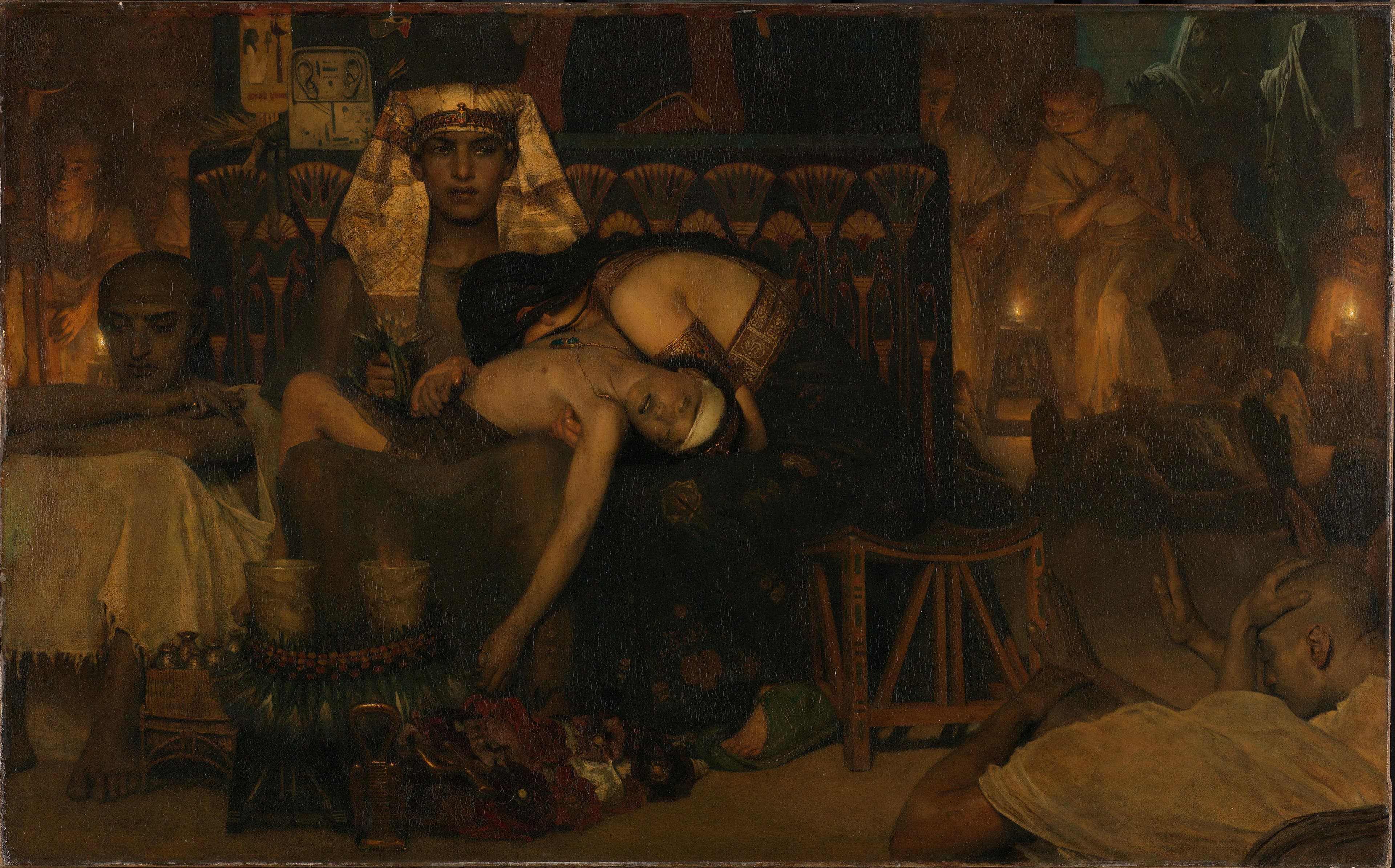 De dood van de eerstgeborene van de farao — Lourens Alma Tadema