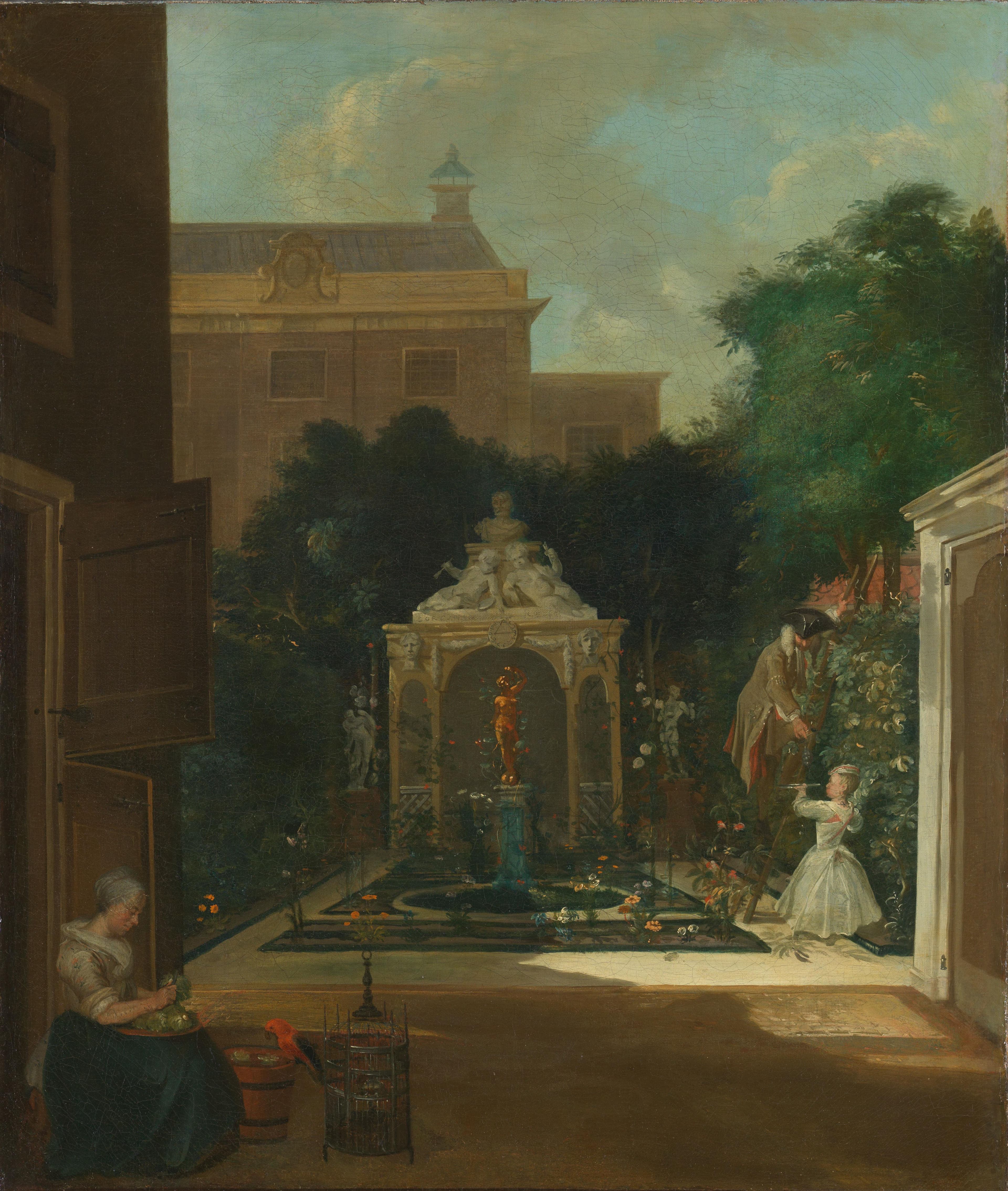 Een Amsterdamse stadstuin — Cornelis Troost