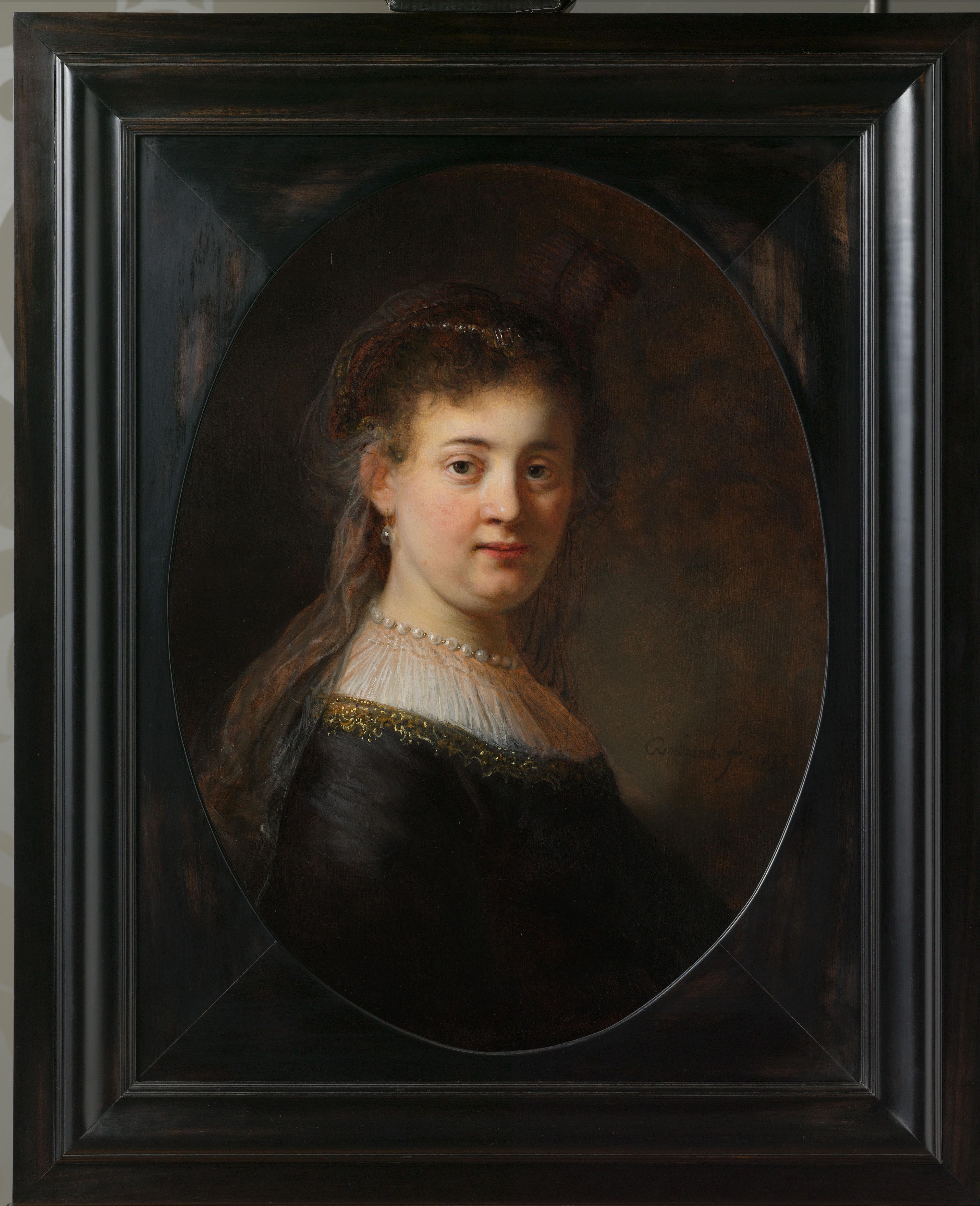 Portrait of a Woman, thought to be Rembrandt´s Wife Saskia van Uylenburgh (1612-1642) — Rembrandt van Rijn