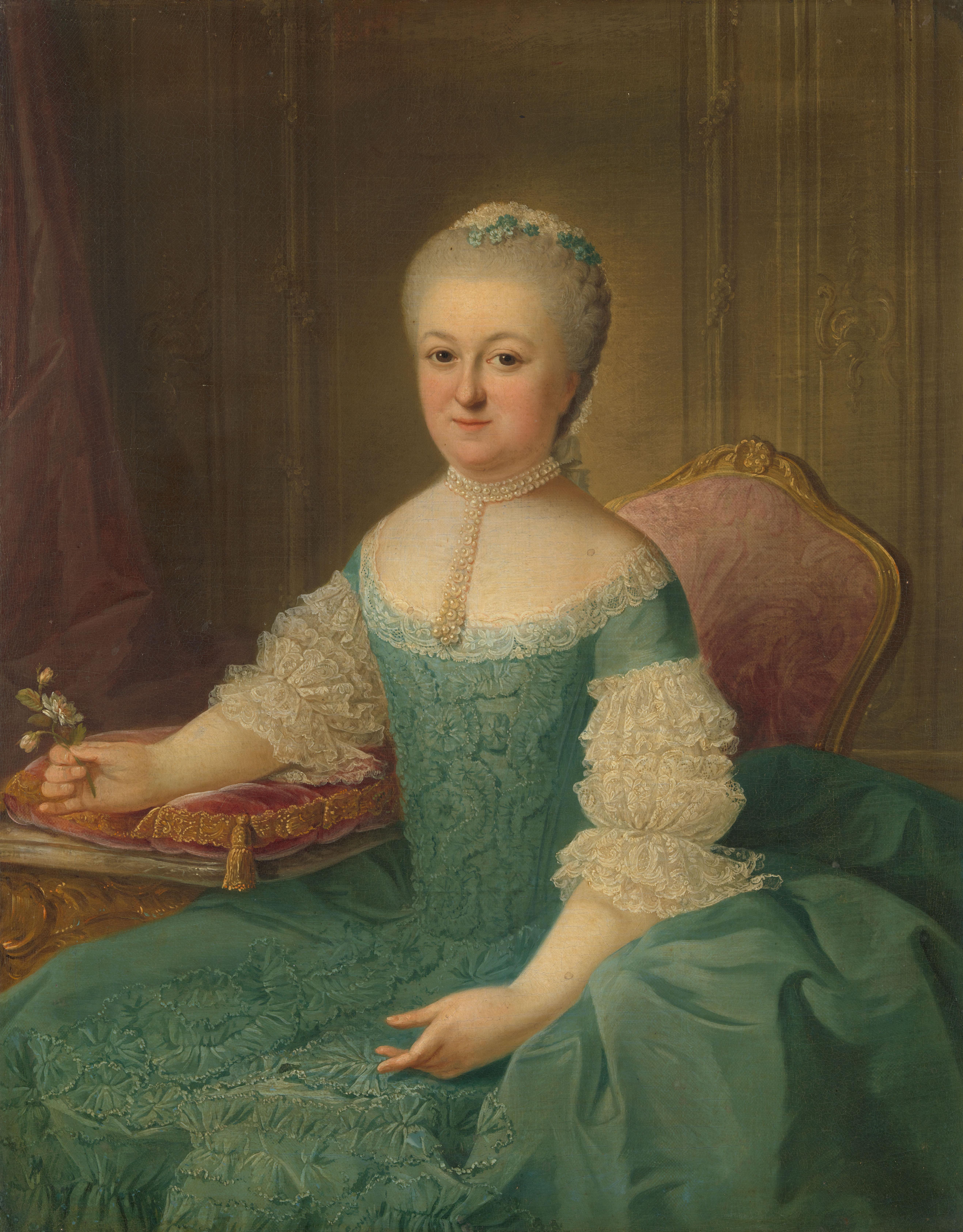 Portret van een dame uit de familie van de Poll, vermoedelijk Anna Maria Dedel (1729-79), echtgenote van Jan van de Poll — Guillaume de Spinny