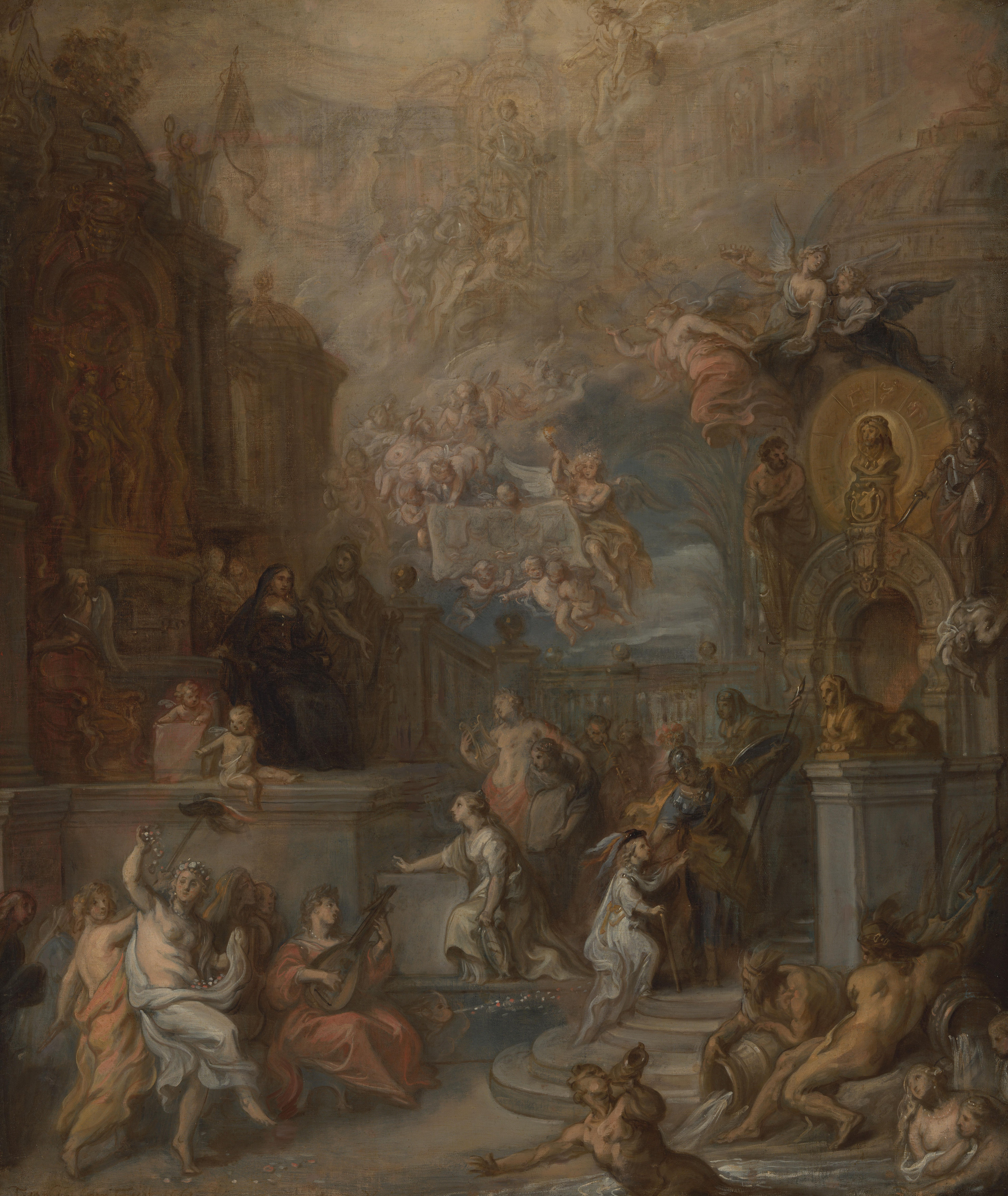 Allegory of the Farewell of William III from Amalia van Solms following the transfer of Regency to the States General — Theodoor van Thulden
