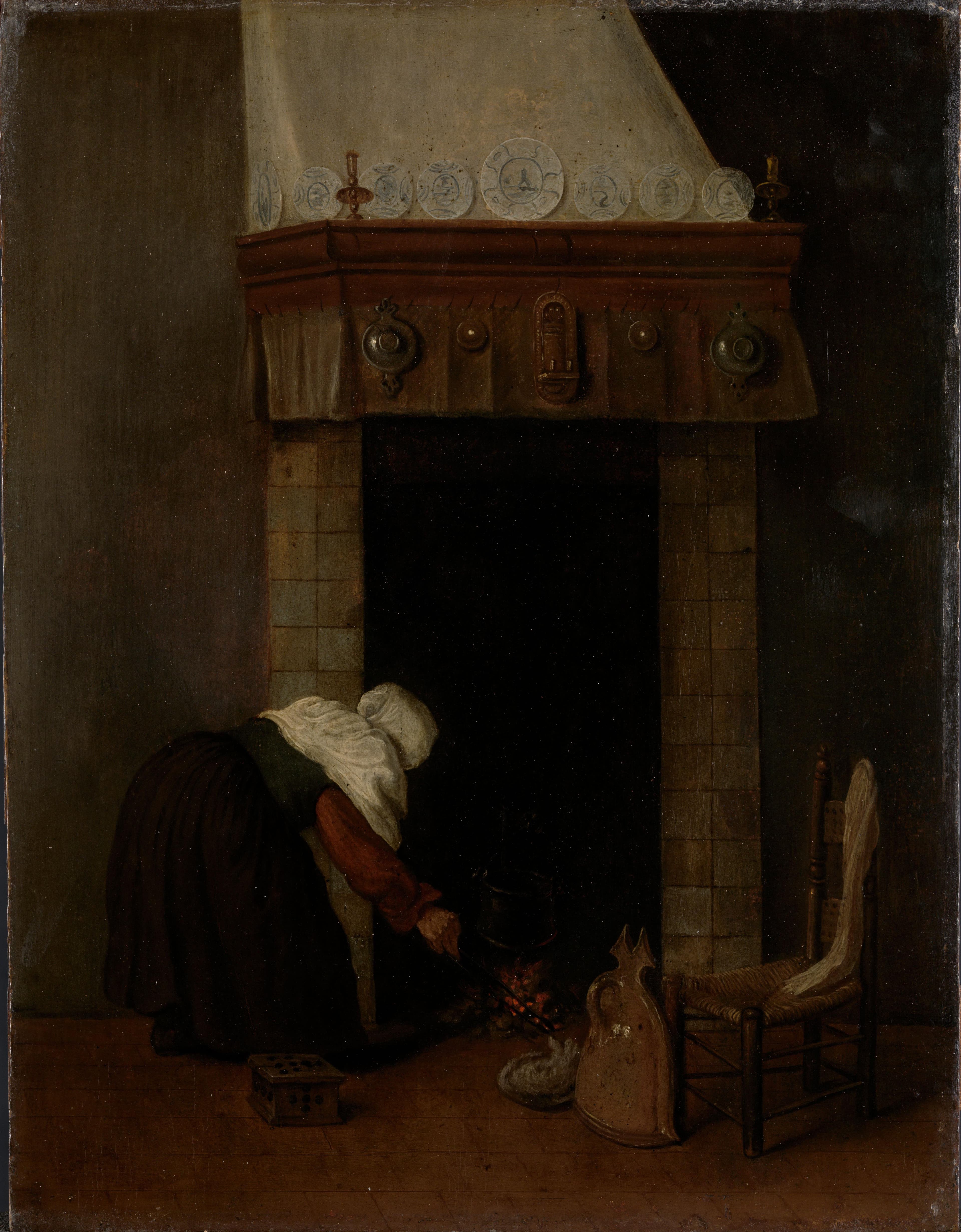 Vrouw bij de schouw — Jacob Vrel