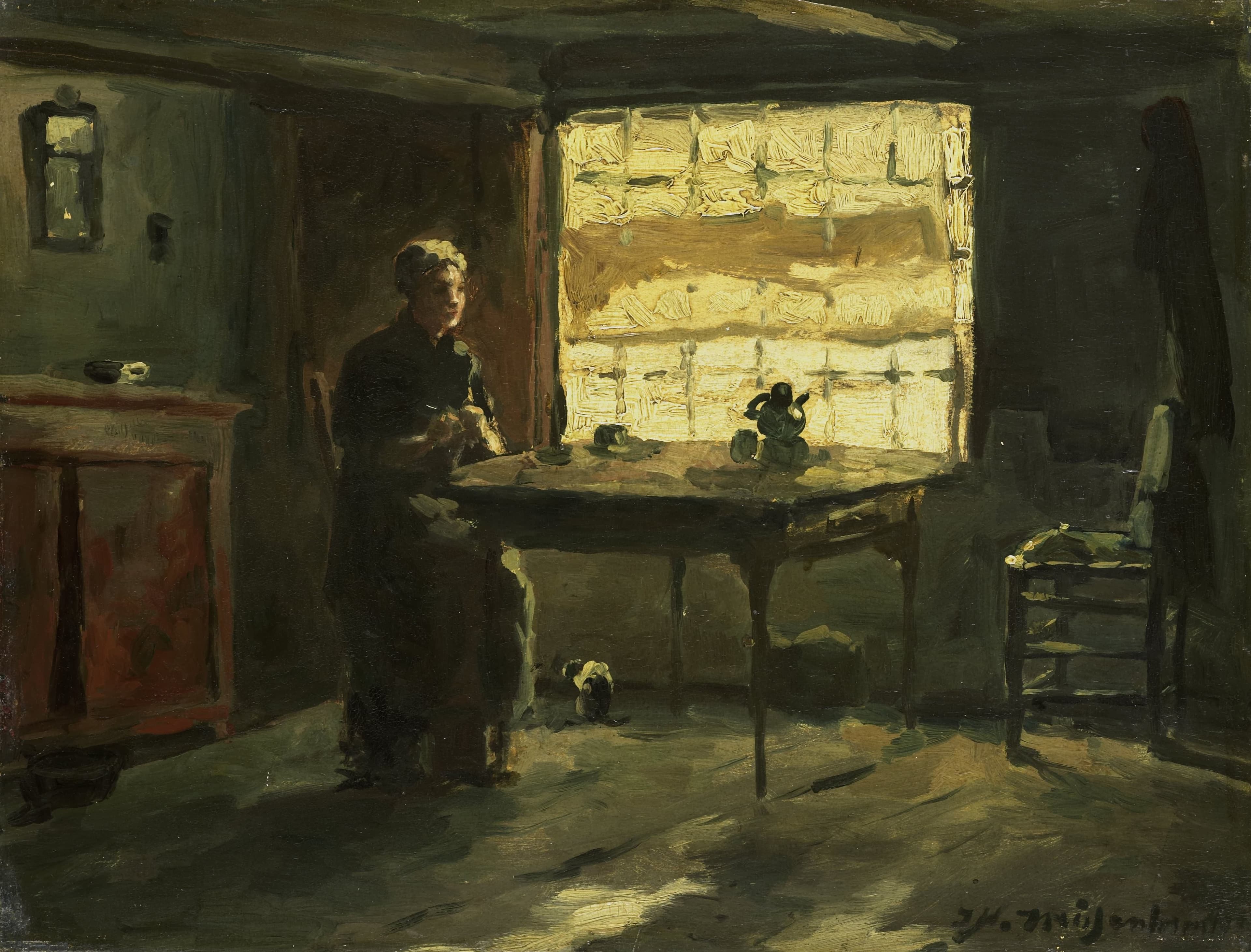 Boereninterieur — Johan Hendrik Weissenbruch