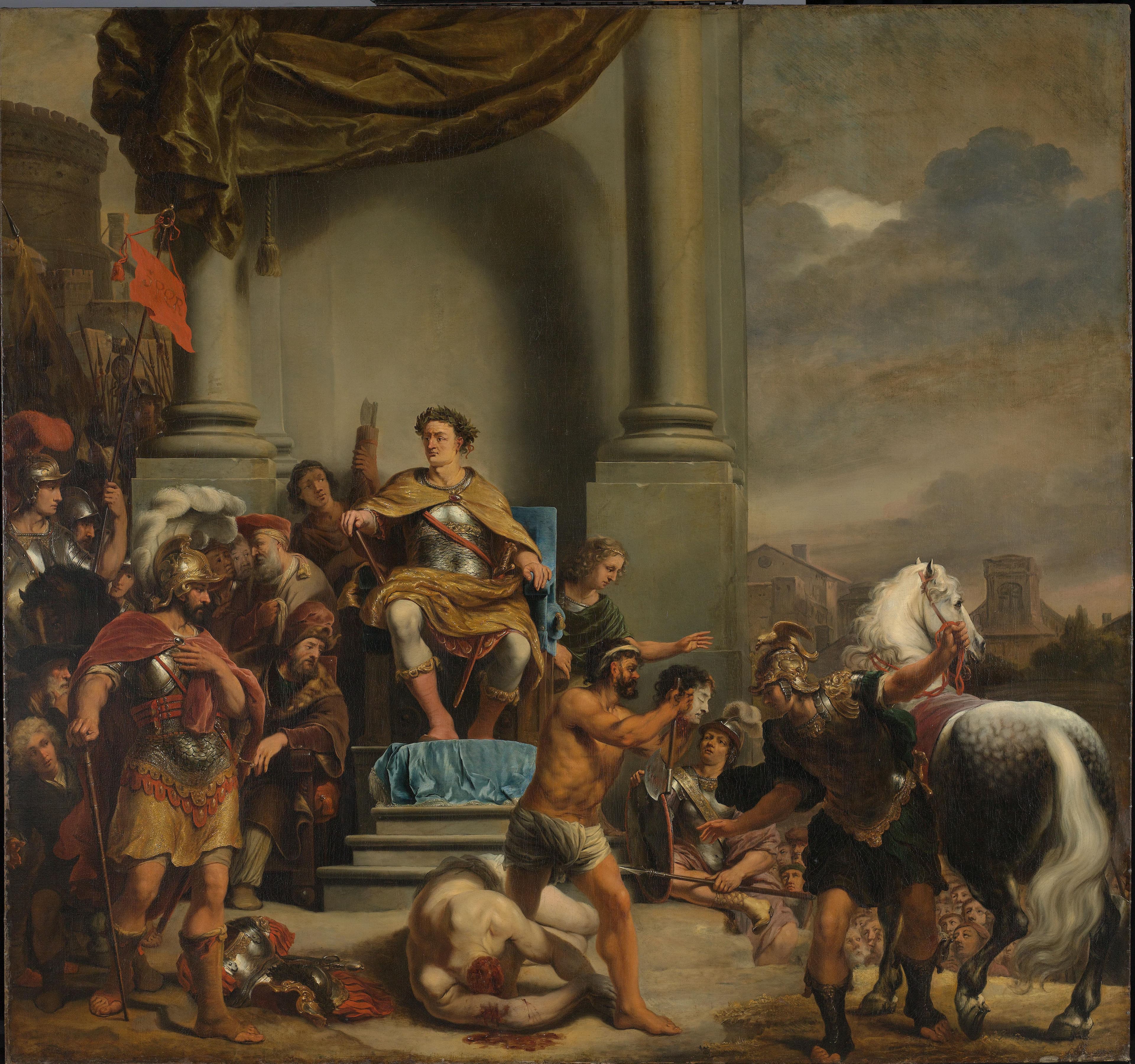 Consul Titus Manlius Torquatus laat zijn zoon onthoofden — Ferdinand Bol