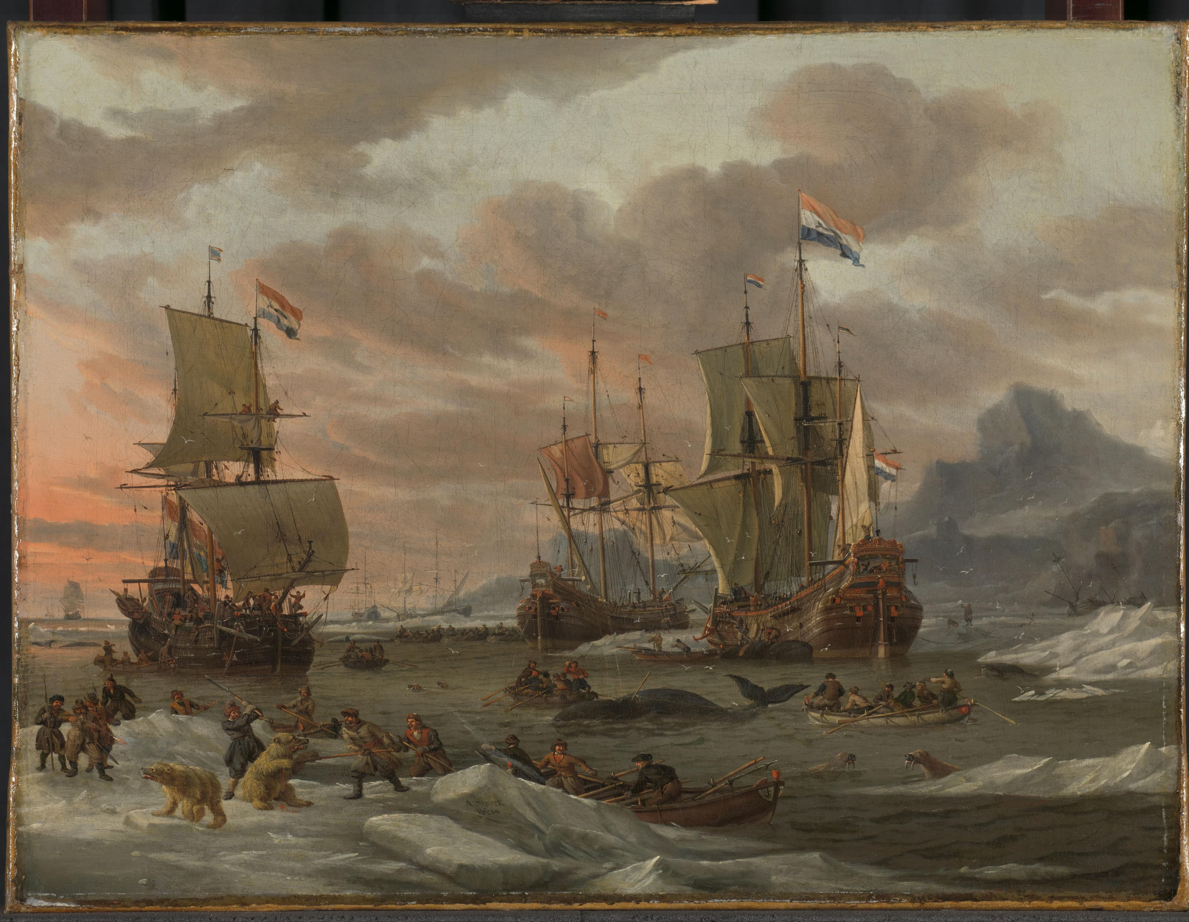Walvisvangst in de Poolzee — Abraham Storck
