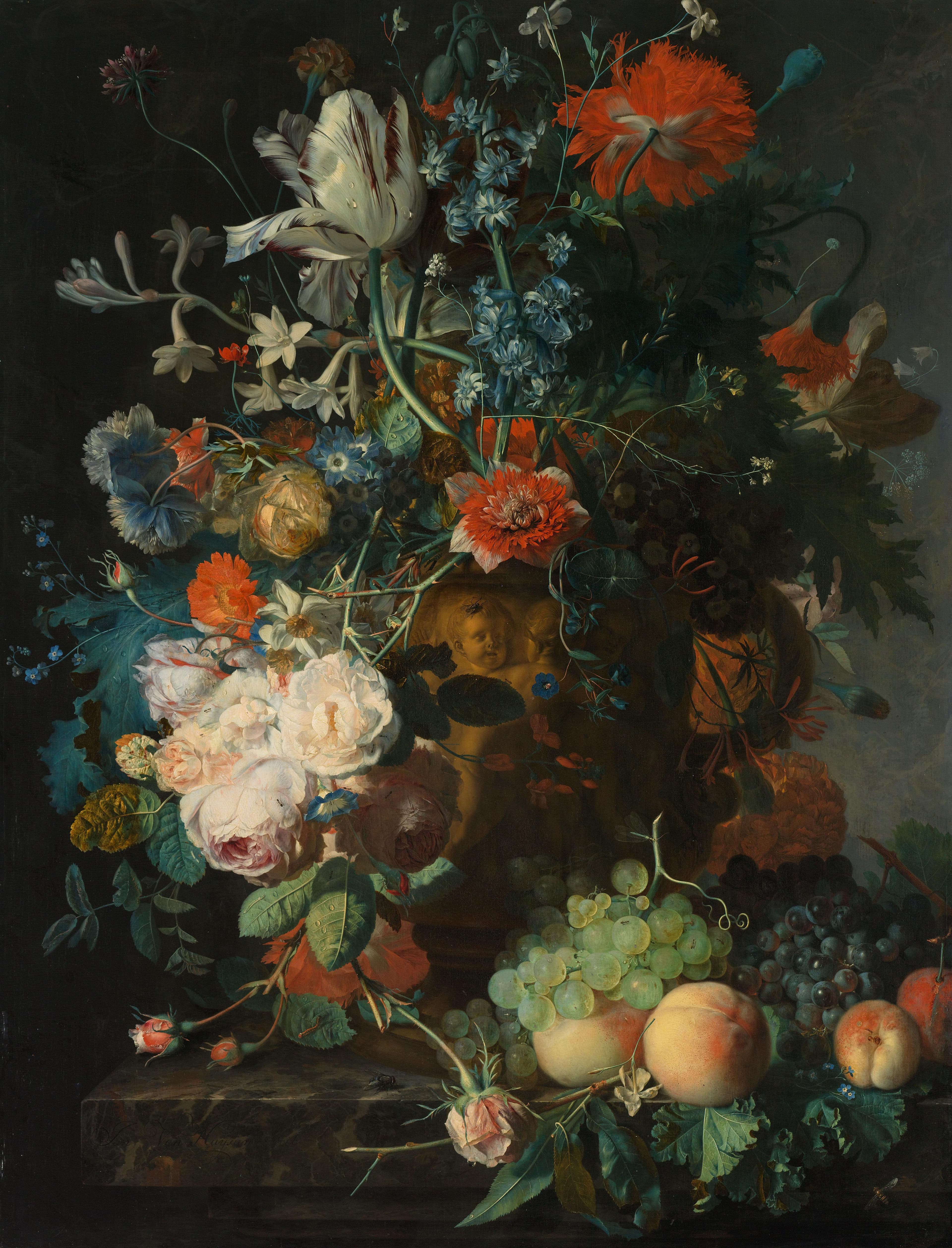 Stilleven met bloemen en vruchten — Jan van Huysum