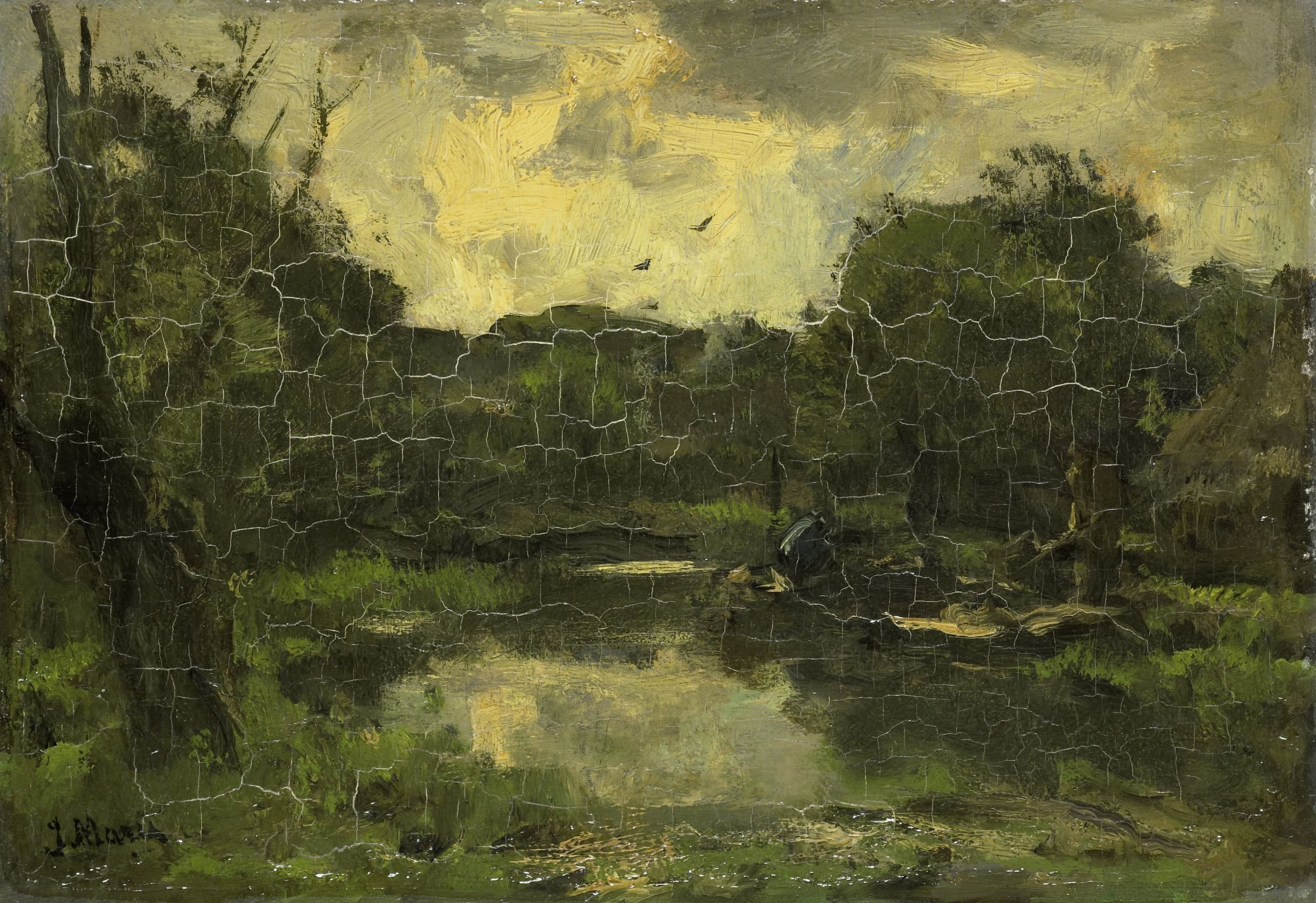 Landschap met schuit — Jacob Maris