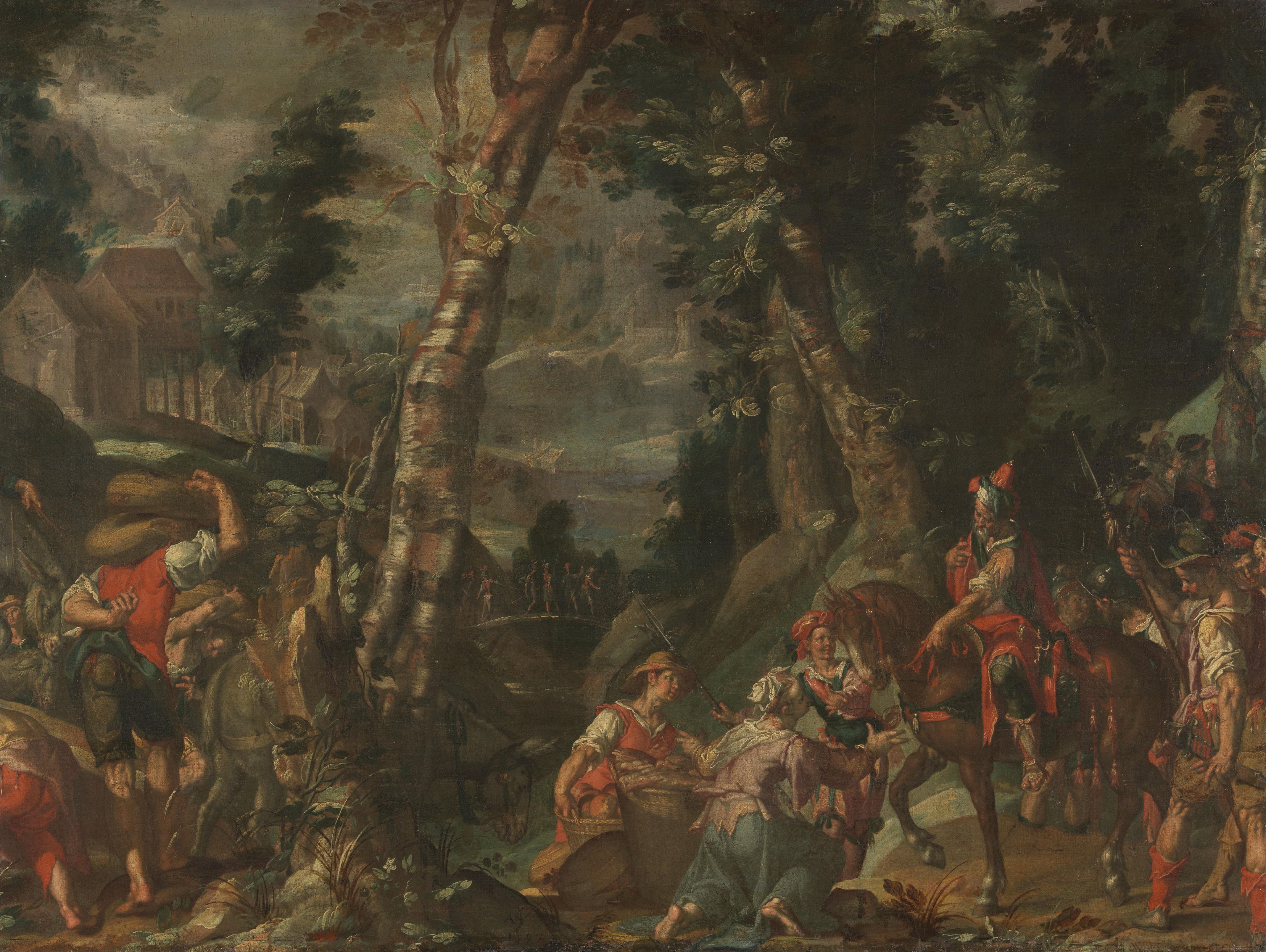 Meeting between David and Abigail — Joachim Wtewael
