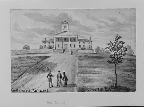 Courthouse at Richmond, Staten Island, New York — Augustus Kollner