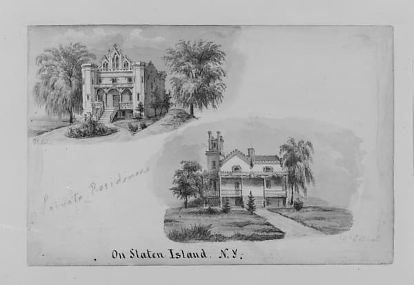 Two Private Residence, Dr. Fadie Elliot, on Staten Island, New York — Augustus Kollner