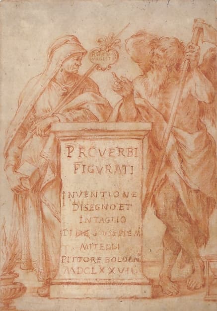 Allegorical Figures of Experience and Time — Giuseppe Maria Mitelli
