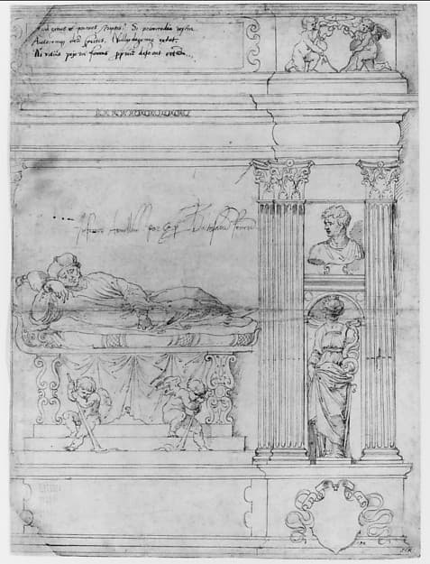 Design for the Right-hand Section of the Tomb of Cardinal Francesco Armellini — Baldassarre Tommaso Peruzzi
