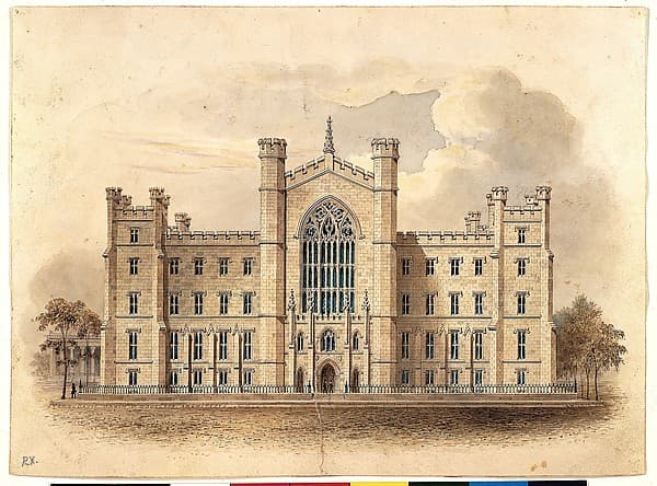 University of the City of New York, Washington Square (facade of main building) — Alexander Jackson Davis