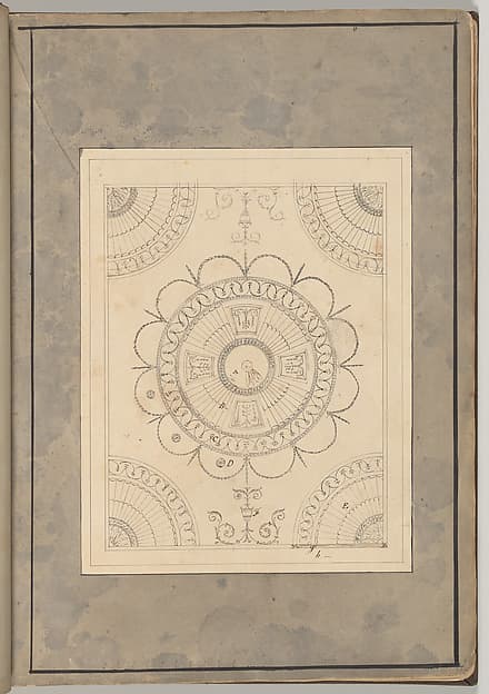 Design for the Ceiling of the Supper Room at Curraghmore, County Waterford, Ireland — James Wyatt