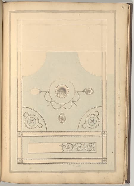 Design for Drawing Room Ceiling, Castlecoole, County Fermanagh, Ireland — James Wyatt