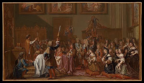 Louis XIV in Notre-Dame de Paris on January 30, 1687 at a Thanksgiving Service after his Recovery from a Grave Illness — Guy Louis Vernansal the Elder