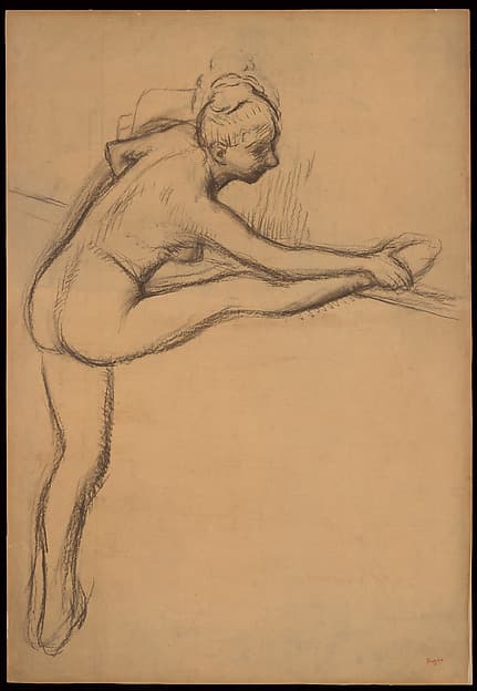 Study of a Nude (Dancer at the Barre) — Edgar Degas