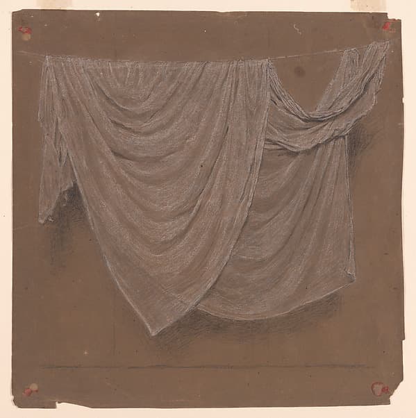 Drapery Study for "Battledore" (recto); Two Women (verso) — Albert Joseph Moore