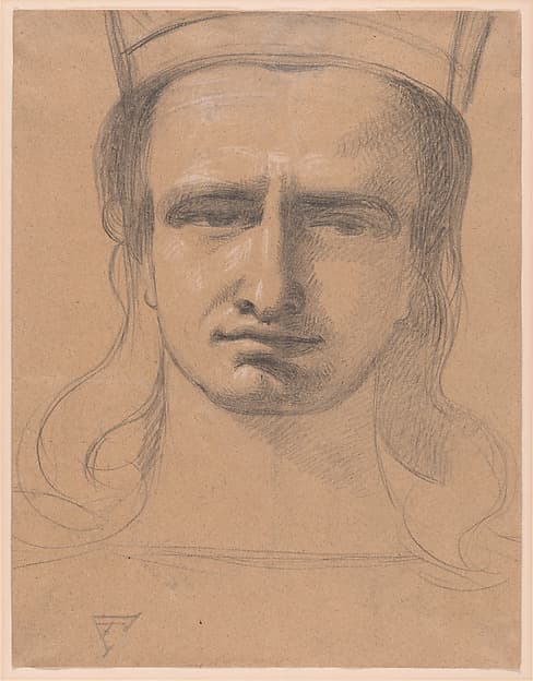 Head of King Solomon (recto); Classical Head (verso) — Benjamin Robert Haydon