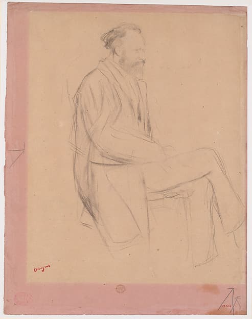 Édouard Manet, Seated, Right Profile — Edgar Degas