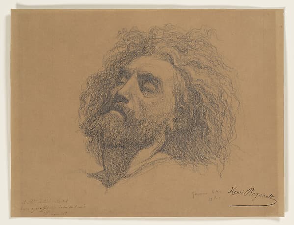 Head Study for "The Entombment of Christ" — Henri Regnault