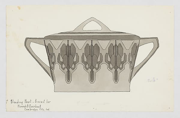 Bleeding Heart Biscuit Jar Design — Hannah Borger Overbeck