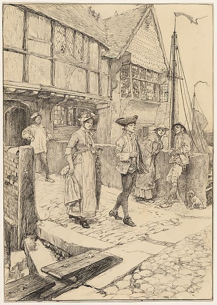 The Sunday Walk, illustration to "Sally in Our Alley" — Edwin Austin Abbey