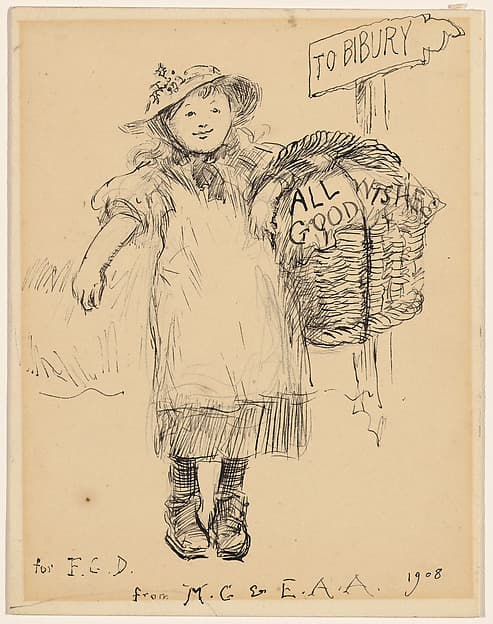 Young Girl Carrying a Basket — Edwin Austin Abbey