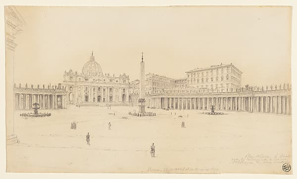 View of St. Peter’s Square, Rome — Auguste Raffet