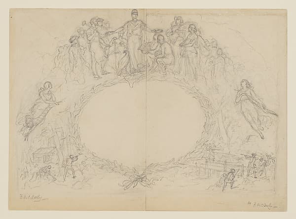 Allegorical Cartouche — Felix Octavius Carr Darley
