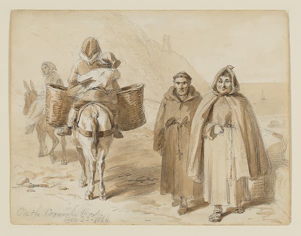 "On the Corniche Road," an early idea for "Sketches Abroad with Pen and Pencil" — Felix Octavius Carr Darley