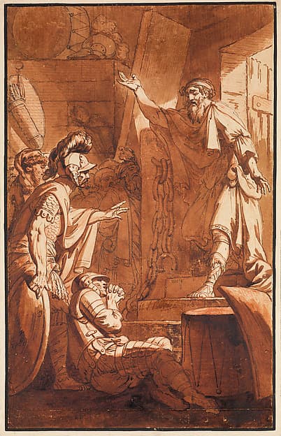 Messenger at the Door of a Guardhouse — Philippe Louis Parizeau