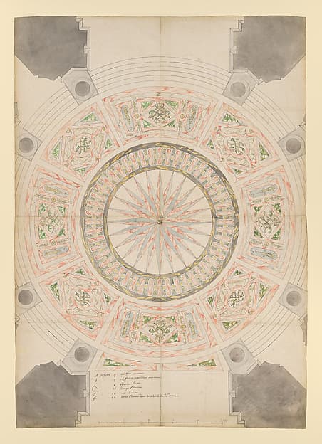 Design for the Marble Floor of the Dôme des Invalides, Paris — Jules Hardouin Mansart