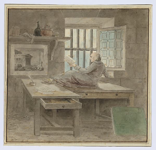 Self-Portrait in Saint-Lazare Prison — Hubert Robert