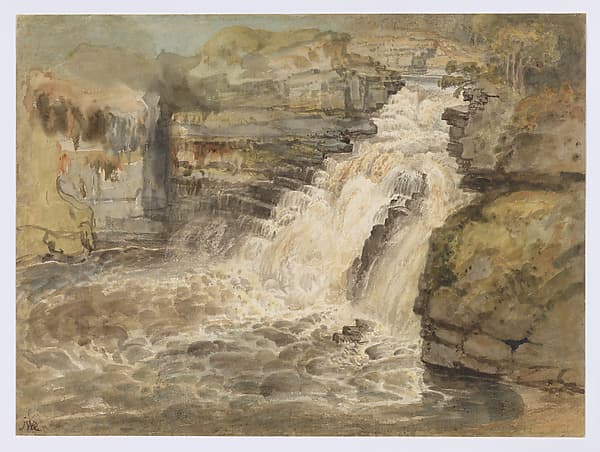 The Falls of the Clyde after a Flood — James Ward
