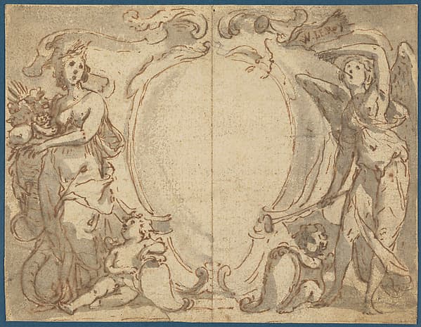 Design for a frontispiece — Abraham Bloemaert