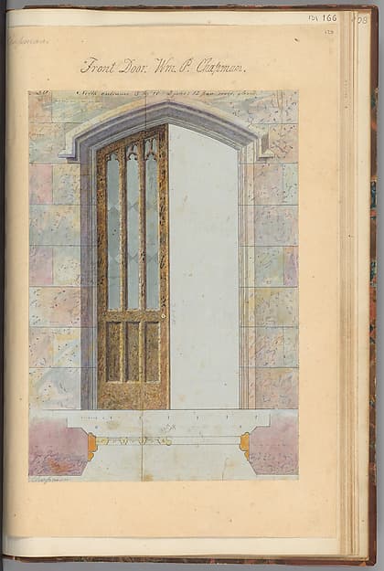 Front Door for Whitby, William P. Chapman House, Rye, New York — Alexander Jackson Davis
