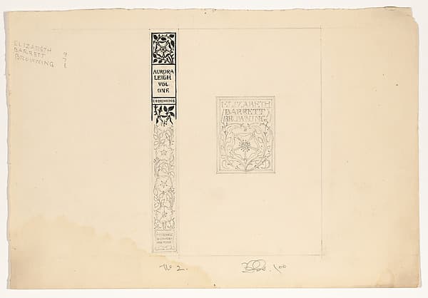Design for a book binding for "Aurora Leigh" by Elizabeth Barrett Browning — Bertram Goodhue