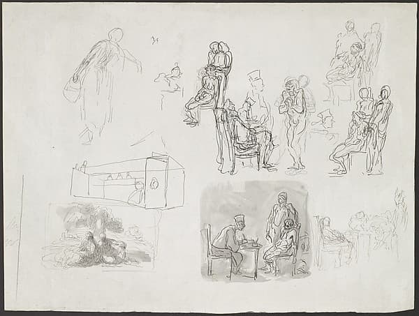 Figure Studies, Including Scenes of Interrogation — Honoré Daumier