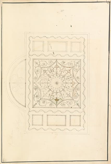 Design for Ceiling of Ladies' Dressing Room at the Pantheon, Oxford Street, London — James Wyatt